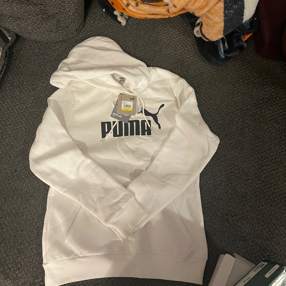 Women’s White Puma Hoodie
